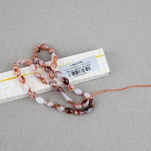 Arizona Katalin Beyzi Kesim 8x12mm Tesbih (P�sk�ls�z) - Kahverengi