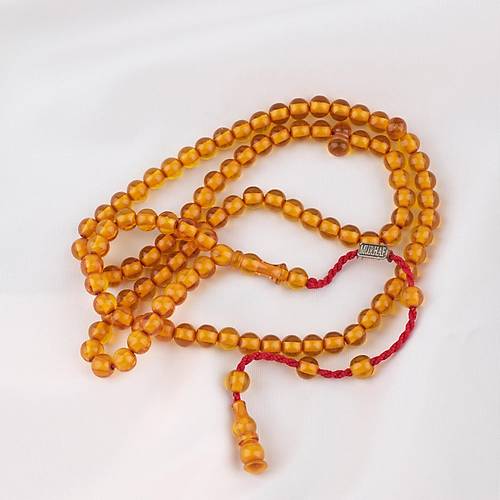 Katalin Usta ��i �mzal� 99luk Namaz Tesbih K�re Kesim 7mm Tesbih - Sar�