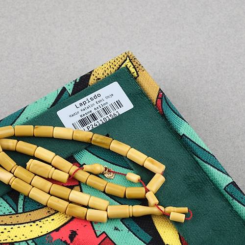 Kadim Katalin Eski Obje Usta ��i �mzal� Kesme Kesim 6x11mm Tesbih