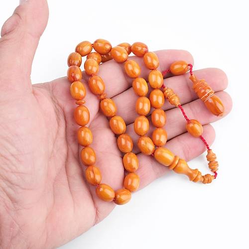 Katalin ubuk Dinlenmi Usta i Sikkeli Beyzi Kesim 8x11mm Tesbih -Hareli Kays