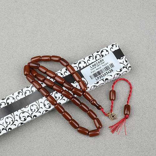 Omari S�kma Kehribar F��� Kesim Oturtma �mameli Sistemli 7x11mm Tesbih