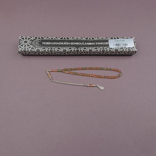 S�kma Kehribar Bilek Boy Kesme Kesim 4x7mm Sallama Tesbih Ye�il-Sar�