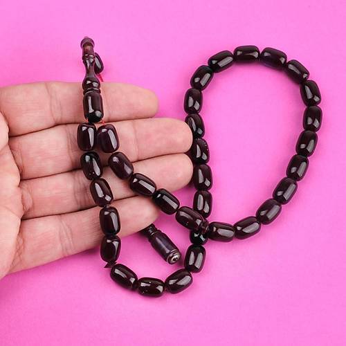 Kadim Katalin Eski Obje Usta i mzal Kapsl Kesim 8x12mm Tesbih -Vine r