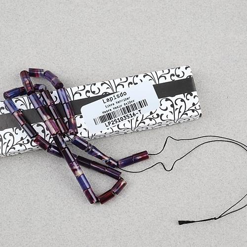 S�kma Kehribar Kesme Kesim 6x10mm Tesbih P�sk�ls�z Mor