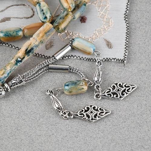 Galalit Alpaka P�sk�ll� Arpa Kesim 7x12mm Tesbih