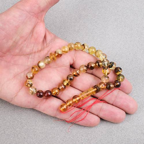 Damla Kehribar Bilek Boy K�re Kesim 7.5mm Tesbih