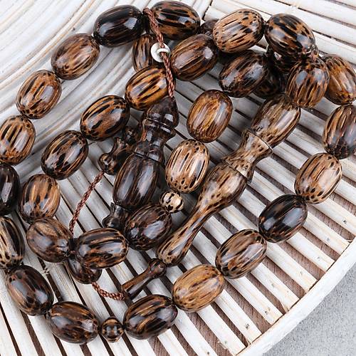 Vah�i Palmiye A�ac� Yumurta Kesim 10x13mm Tesbih
