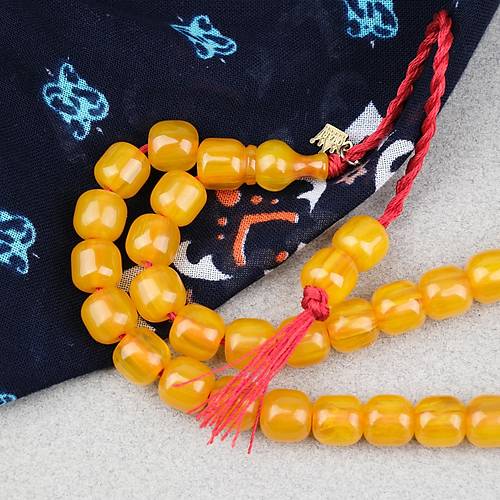 Omari S�kma Kehribar K�sa Kaps�l Kesim Oturtma �mameli Sistemli 8.5x9mm Tesbih