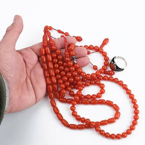 Yemen Zar Benzetme 45lik + 33lk+33lk BilekBoy+Bileklik+Yzk Tesbih Seti