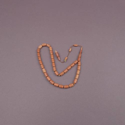 Pembe Fildi�i A�ac� Pink Ivory Kaps�l Kesim 7x11.5mm Tesbih Mehmet Erbabacan �mzal�