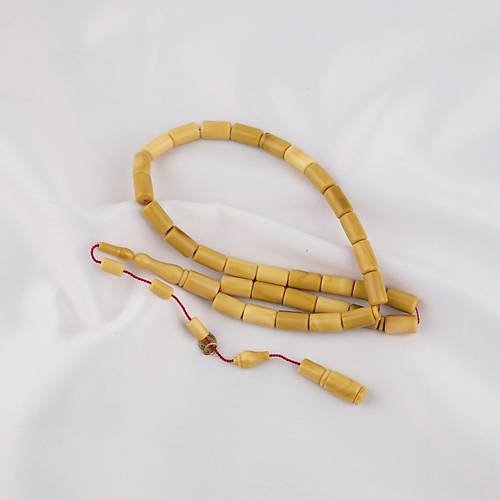 Kadim Katalin Eski Obje Usta ��i �mzal� Kesme Kesim 6x11mm Tesbih