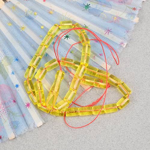 U�ak Cam� Kesme Kesim 7x10.5mm Tesbih - �effaf Llimon Sar�