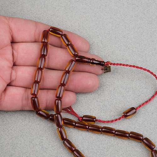 Ate� Kehribar Kaps�l Kesim Oturtma �mameli Omari Sistemli  6.5x11mm Tesbih