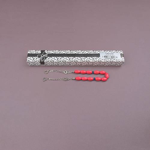 S�kma Mercan Do�al Ta� Kaps�l Kesim 8x15mm Zaza Tesbih