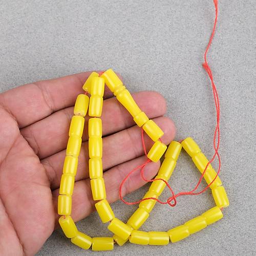 U�ak Cam� Kesme Kesim 7x10.5mm Tesbih - Sar�