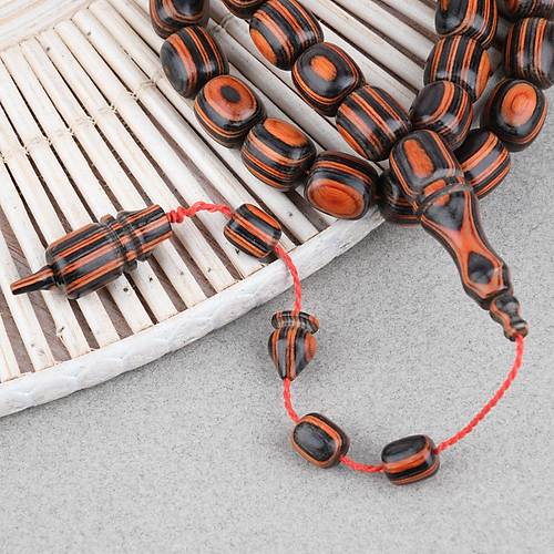 Kafur A�ac� Kaps�l Kesim 11x12mm Tesbih - Turuncu F�me