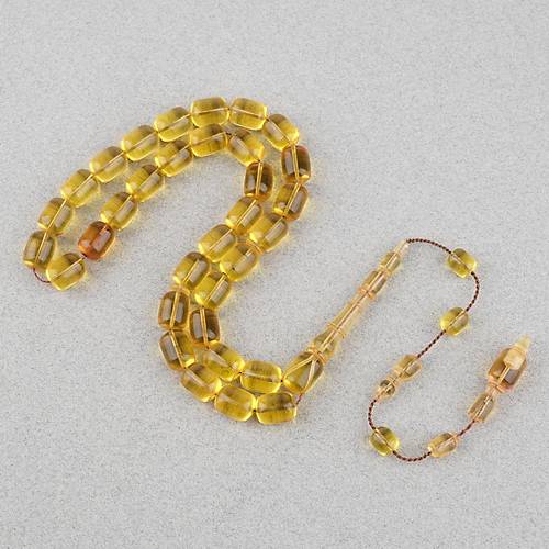 Alman Katalin Usta ��i Kaps�l Kesim 9x11.5mm Tesbih -�effaf Sar�