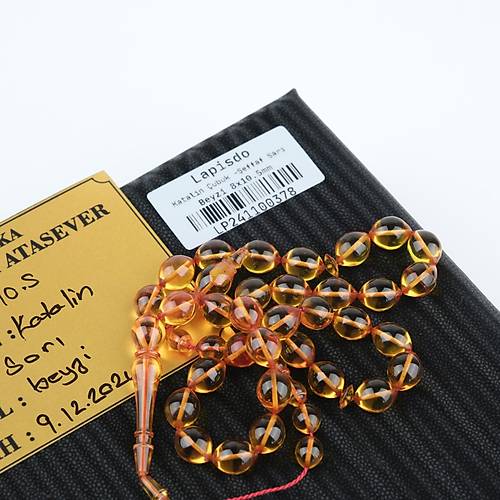 Katalin ubuk Usta i Beyzi Kesim 8x10.5mm Tesbih -effaf Sar