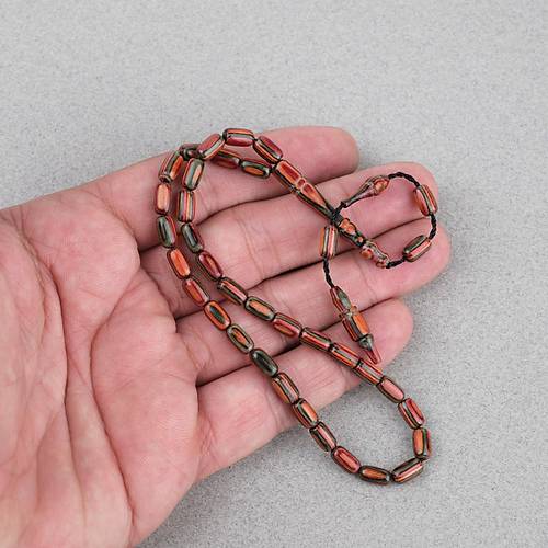 Kafur A�ac� Bilekboy Kaps�l Kesim 4.5x7.5mm Tesbih Turuncu