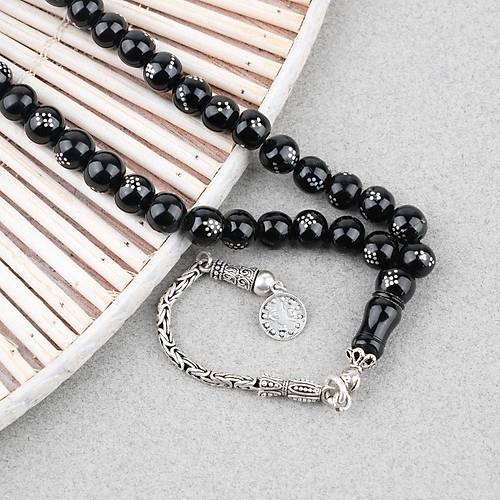 Erzurum Oltu Gm ileme El Boy 925Ayar Gm Pskl Tekerlek Kesim 7x8mm  Tesbih