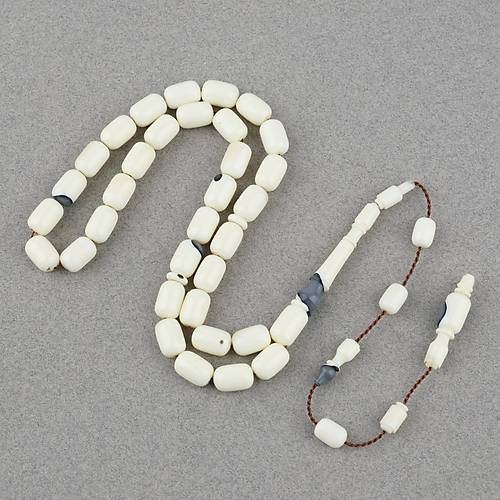 Bilardo Topu Obje Katalin Beyaz Kaps�l Kesim 8x11.5mm Tesbih