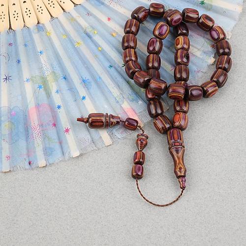 Kafur A�ac� Kaps�l Kesim 11x12mm Tesbih - Kahverengi