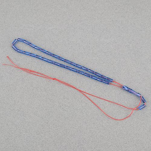 U�ak Cam� Kesme Kesim 4x8mm Tesbih -�effaf Mavi