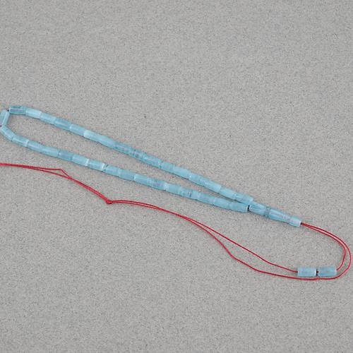 U�ak Cam� Kesme Kesim 4x8mm Tesbih -Turkuaz