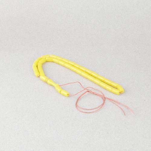 U�ak Cam� Kesme Kesim 6x10mm Tesbih P�sk�ls�z Koyu Sar�