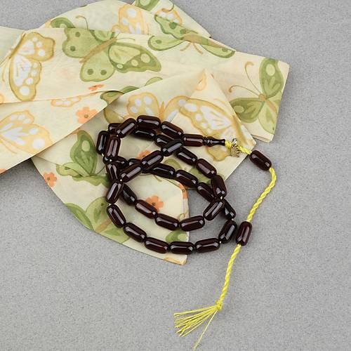 Omari S�kma Kehribar Kaps�l Kesim Oturtma �mameli Sistemli 7.5x14mm Tesbih