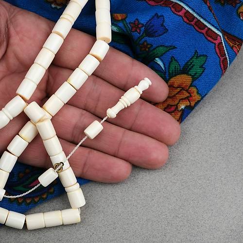 Kadim Katalin Eski Mahjong Ta�� Obje D�nem Mesut Varl� Usta ��i �mzal� Yumu�ak Kesme Kesim 8x9mm Tesbih