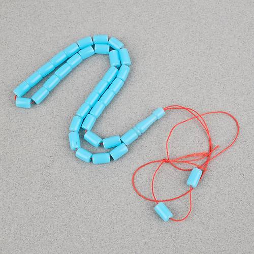 U�ak Cam� Kesme Kesim 7x10.5mm Tesbih - Turkuaz