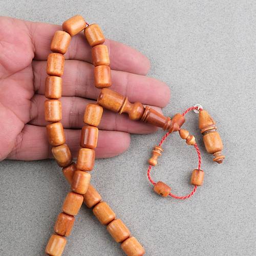 Gergedan A�ac� Usta ��i �mzal� De�i�en �mameli Kaps�l Kesim 9x12mm Tesbih