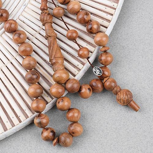 Thuya Burl A�ac� Do�al Kekik Kokulu Usta ��i �mzal� K�re Kesim 11mm Tesbih