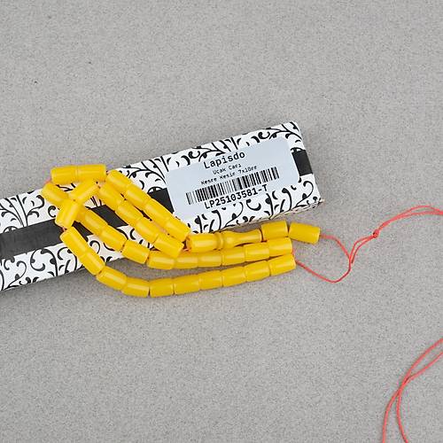 U�ak Cam� Kesme Kesim 7x10mm Tesbih P�sk�ls�z A��k Sar�