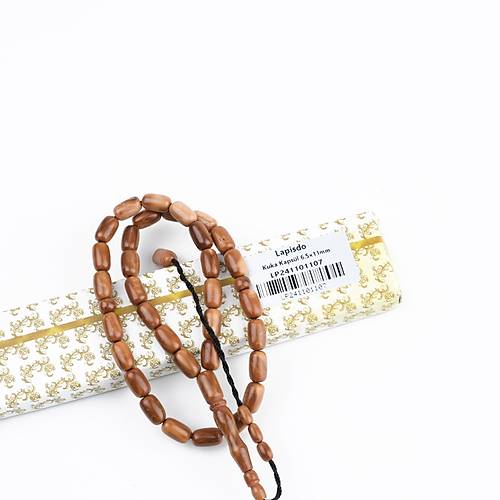 Hediyelik �zel Kutusunda Kahverengi P�sk�ll� Kuka Tesbih