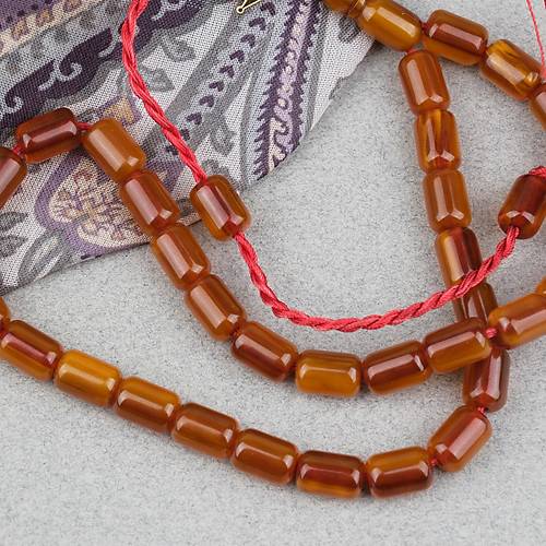 S�kma Kehribar Kaps�l Kesim Omari Sistemli 7x10.5mm Tesbih