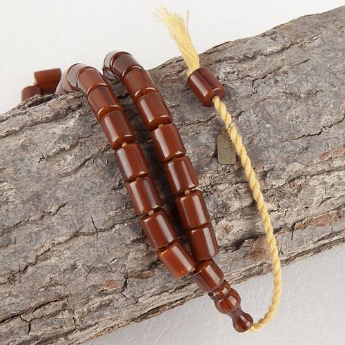 Skma Kehribar Kesme Kesim 9x11mm Tesbih