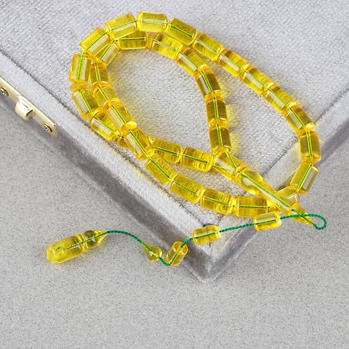 Osmanl� Ate� Kehribar Eski Heykel Obje Kesme Kesim 7x10.5mm Tesbih