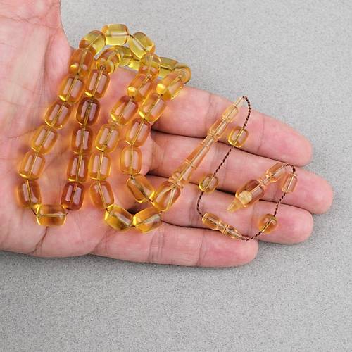 Alman Katalin Usta ��i Kaps�l Kesim 9x11.5mm Tesbih -�effaf Sar�