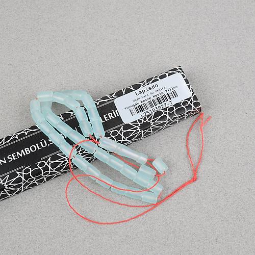 U�ak Cam� Kesme Kesim 7x10.5mm Tesbih - Su Ye�ili