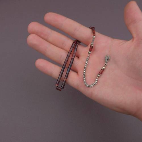 S�kma Kehribar Bilek Boy Kesme Kesim 4x7mm Sallama Tesbih