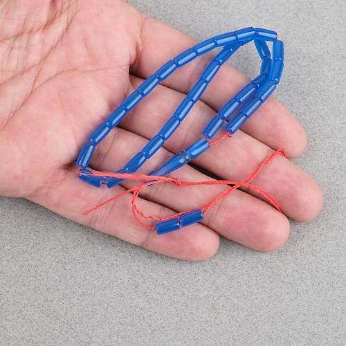 U�ak Cam� Kesme Kesim 4x8mm Tesbih -Mavi