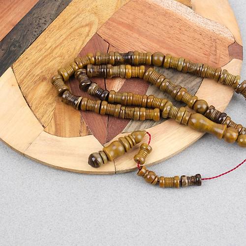 Katalin Usta ��i �zel �ahi Topu Motif Kesim 10x13mm Tesbih