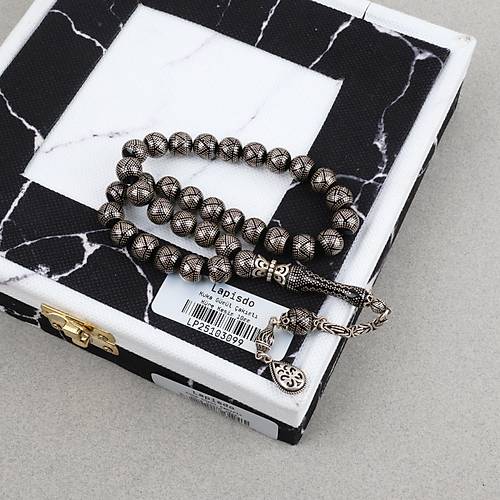 Kuka 925Ayar G�m�� �ak�m ve P�sk�l, G�m�� �ak�ml� �mame K�re Kesim 10mm Tesbih