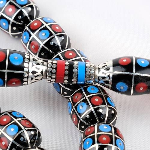 Erzurum Oltu 925Ayar Gm lemeli Nakka mame Gm Pskl Kapsl Kesim 13x15mm Tesbih