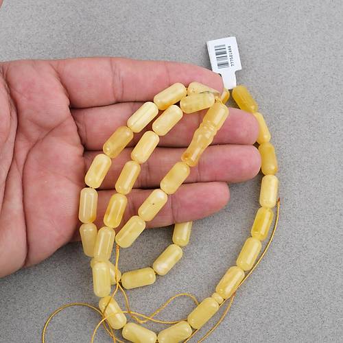 Kaya Damla Kehribar -Balt�k Arpa Kesim 7x14mm Tesbih