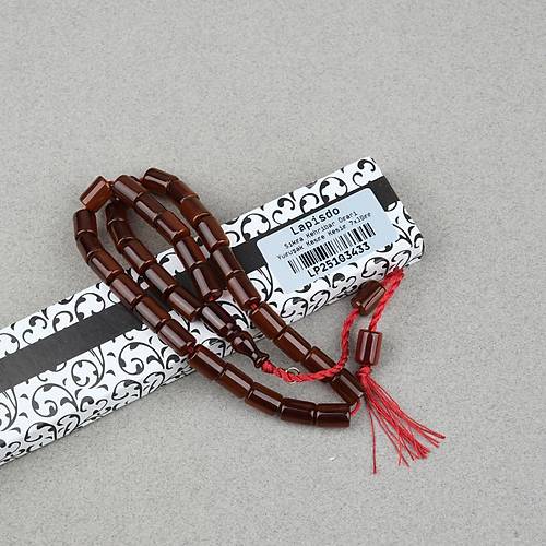 Omari S�kma Kehribar Yumu�ak Kesme Kesim Sistemli 7x10mm Tesbih