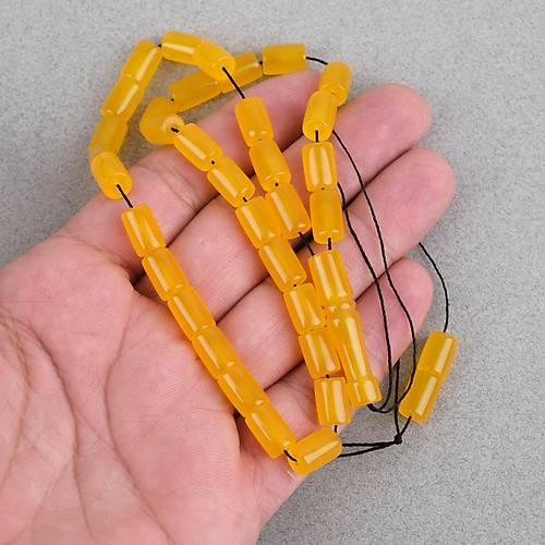 U�ak Cam� Kesme Kesim 7x10.5mm Tesbih -Koyu Sar�