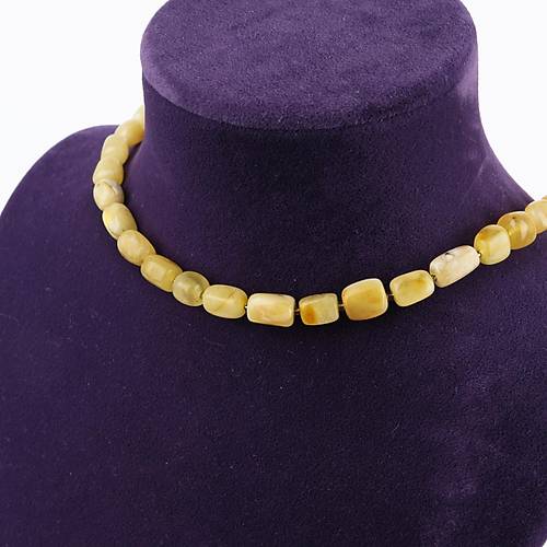 Rus Damla Kehribar Kolye(21.2�gr/63�cm) ve �Bileklik Seti (7�gr)